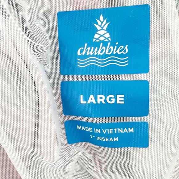 Chubbies The Glades Pink Alligator Classic Swim Trunks 7” Shorts - Picture 3 of 3